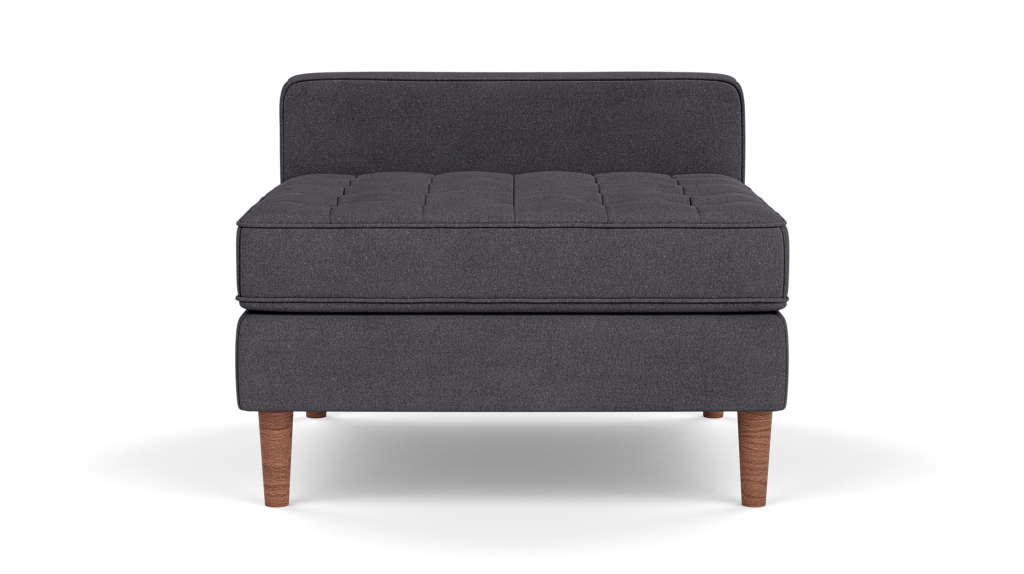 Reverie Extended Seat - Jet Ash, Walnut Legs