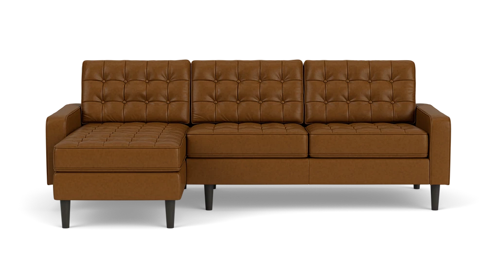 Reverie 2-Piece Sectional Sofa With Chaise - Classic Sahara, Black Ash Legs