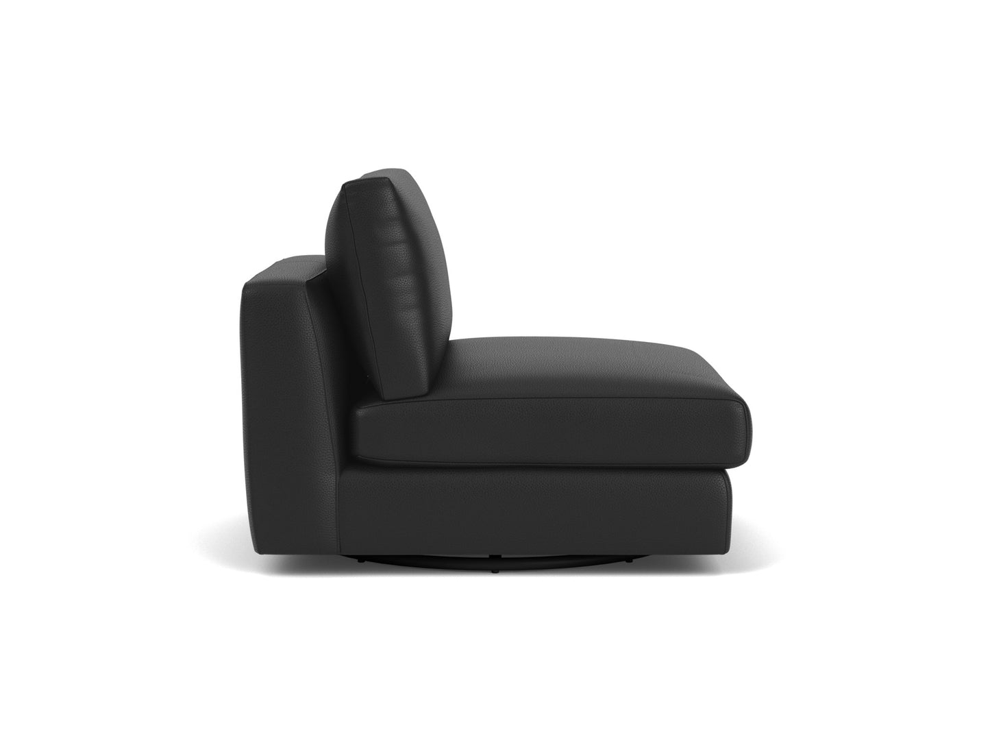 Cello Armless Swivel Chair - Ecco Marone Image - 2