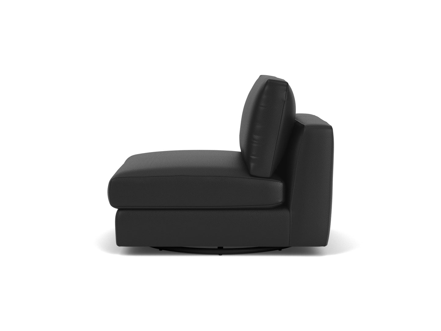 Cello Armless Swivel Chair - Ecco Marone Image - 5