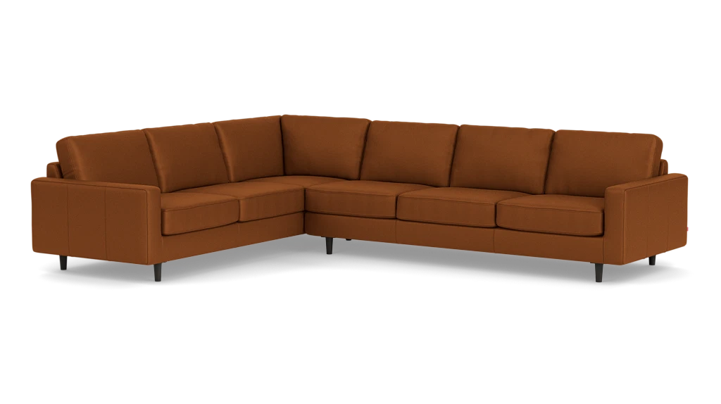 Oskar 2-Piece Sectional Sofa - Petra Granite, Black Ash Legs