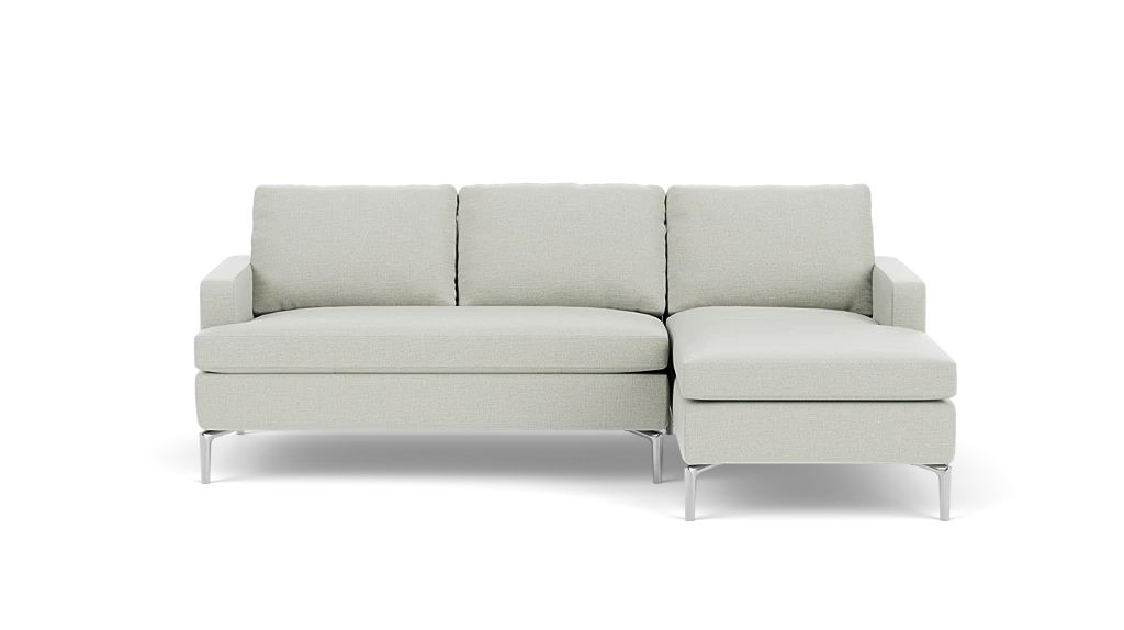 Eve Classic 2-Piece Sectional Sofa with Chaise - Ceder Light Grey, Aluminum Legs