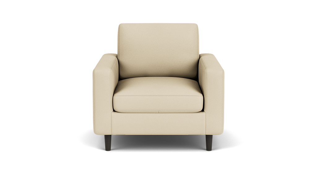 Oskar Chair - Broadway Alabaster, Black Legs
