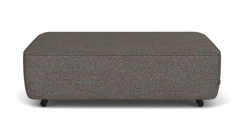 The Wander Rectangular Ottoman - Vitoria Basalt, Castors