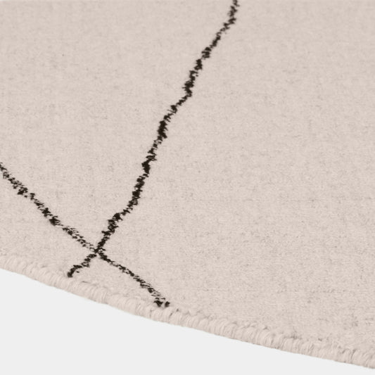 Azar Round Rug - White main image