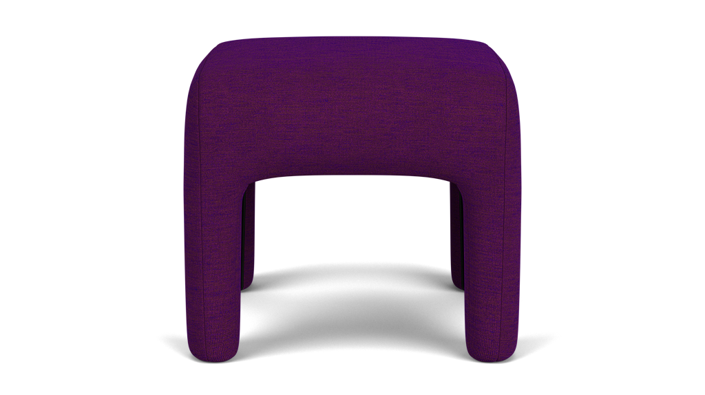 Aril Ottoman - Uniform Mélange Blueberry