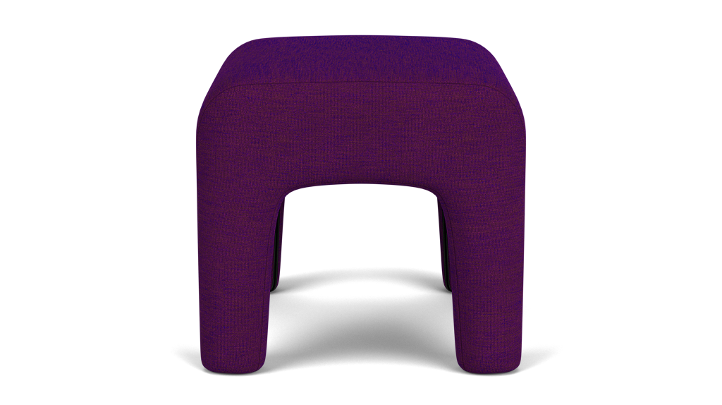Aril Ottoman - Uniform Mélange Blueberry