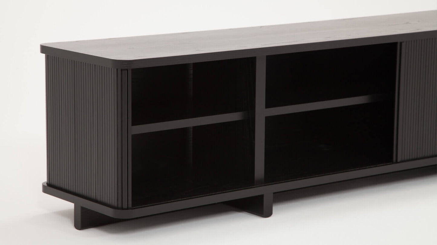 Tambour 86″ Credenza - Black group image - 6