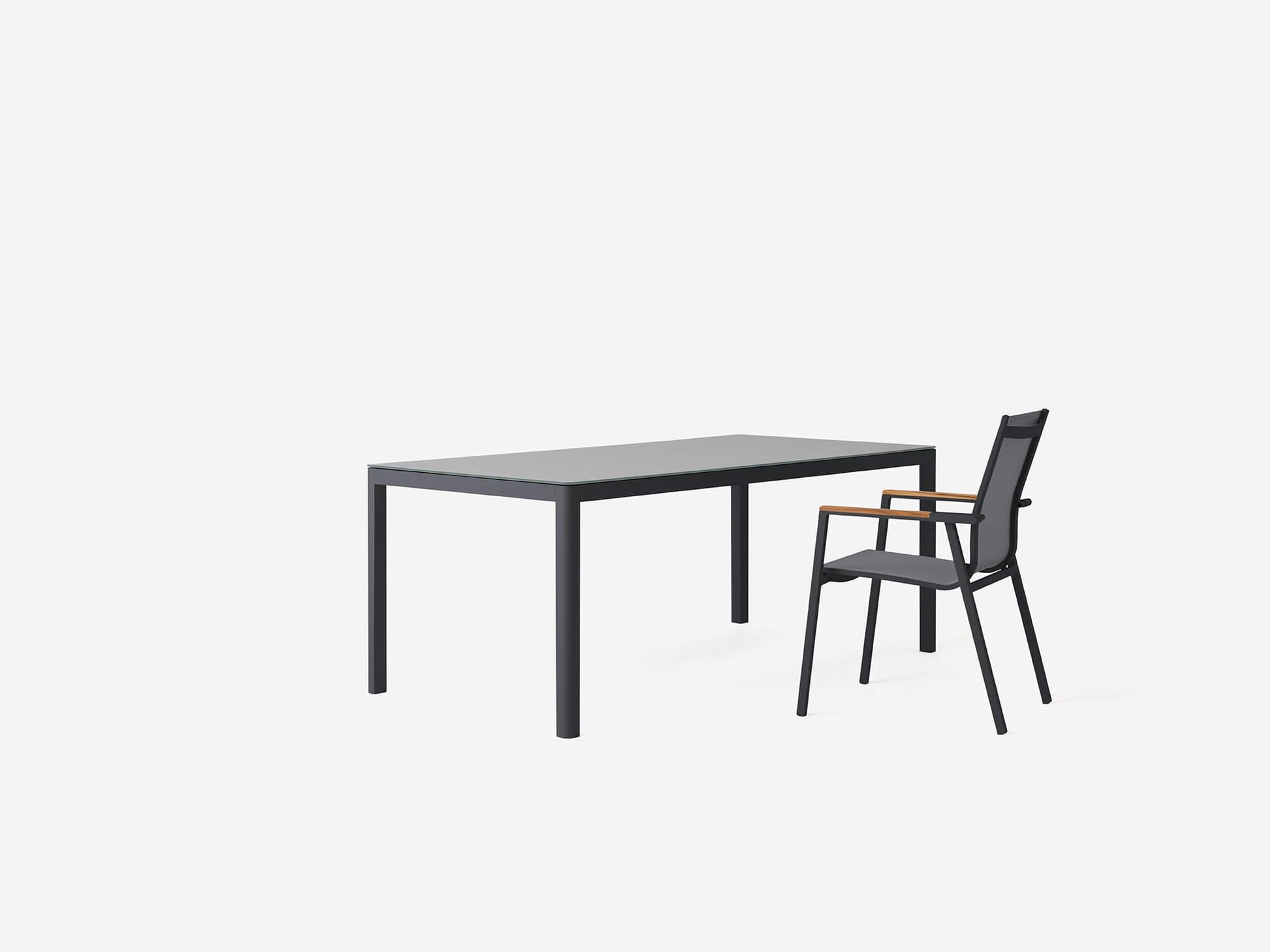 Cape Outdoor Dining Table - Charcoal group image - 5