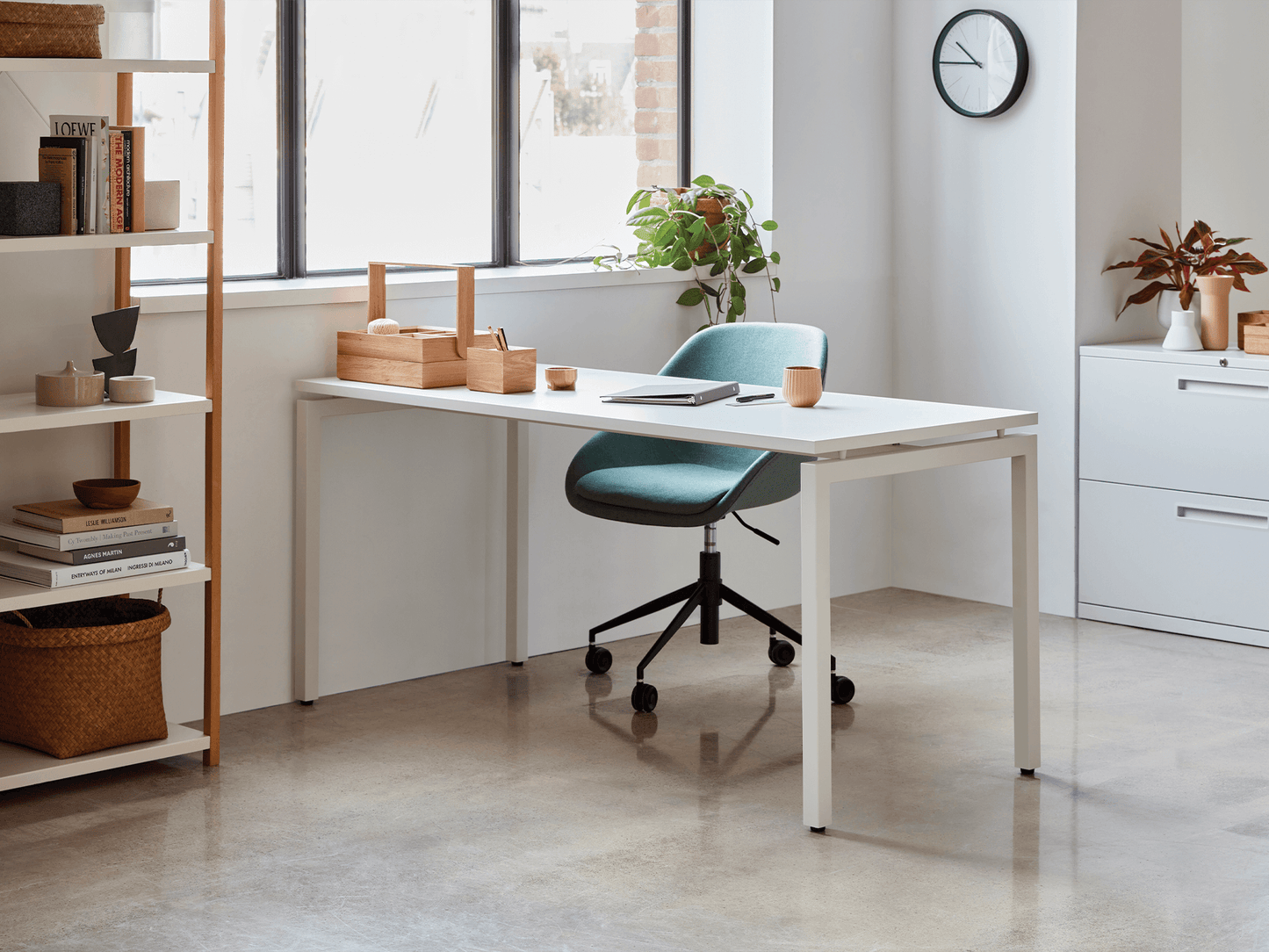 Novah Desk - 55″ x 28″ - Charcoal lifestyle image