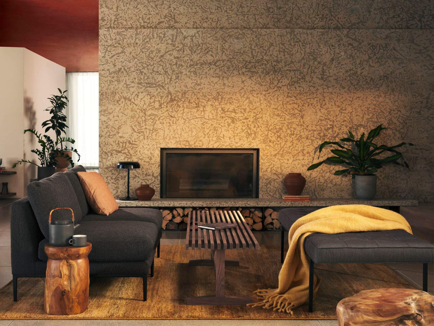 Oma Armless Chair - UPHOLSTERY - 30VI-BASANTHRACITE lifestyle image