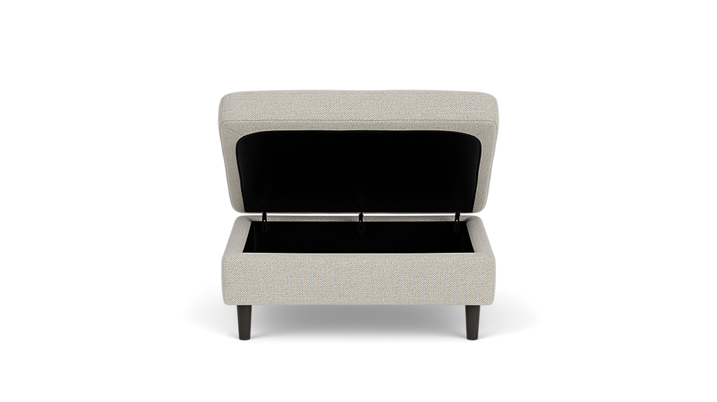 Oskar Storage Ottoman - Lee Flax - Black Legs