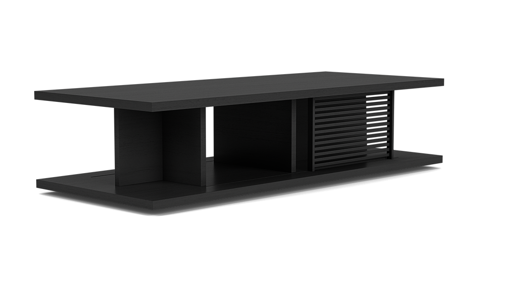 Plank Rectangular Coffee Table - Black Oak - Black Oak
