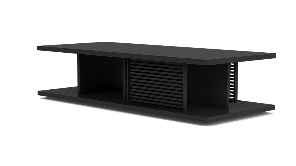 Plank Rectangular Coffee Table - Black Oak - Black Oak