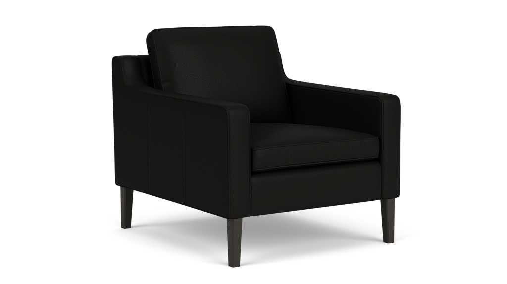 Skye Chair - Suave Nero - Onyx Legs
