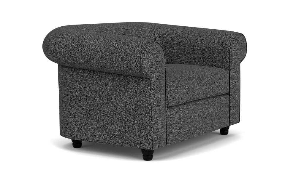 Slope Fauteuils - Boucle Brown - Pattes fuseaux de 2,5