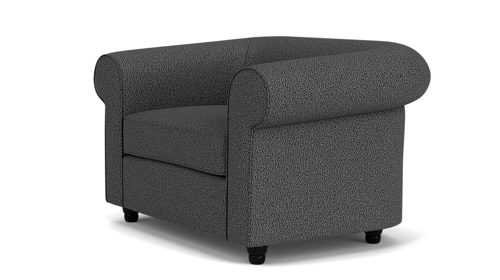 Slope Fauteuils - Boucle Brown - Pattes fuseaux de 2,5