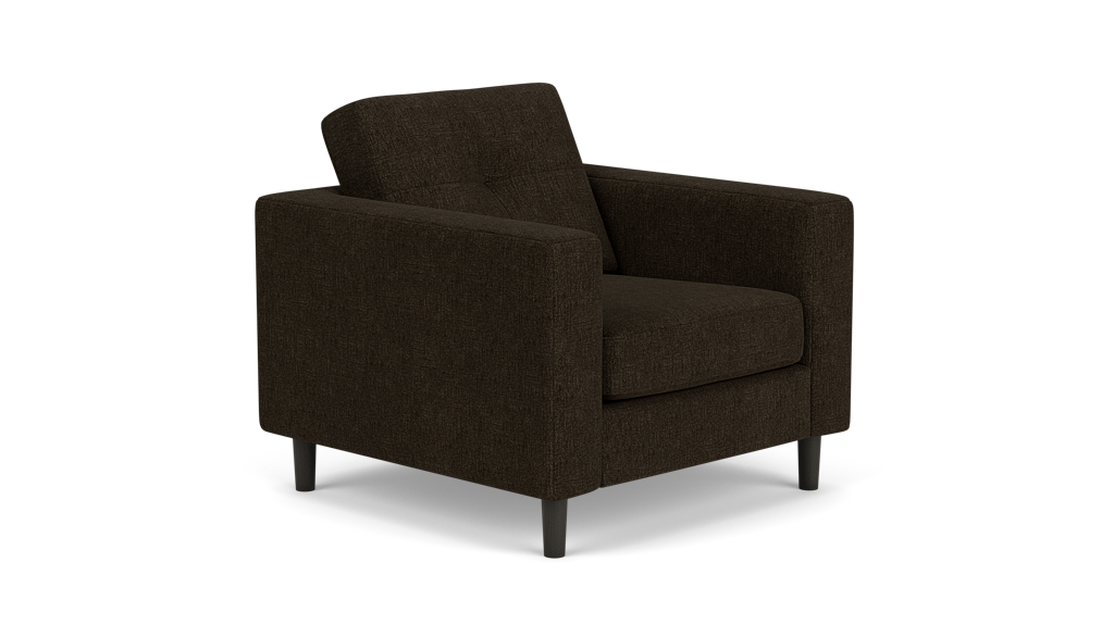 Solo Fauteuil - Polo Slate - Pattes en onyx