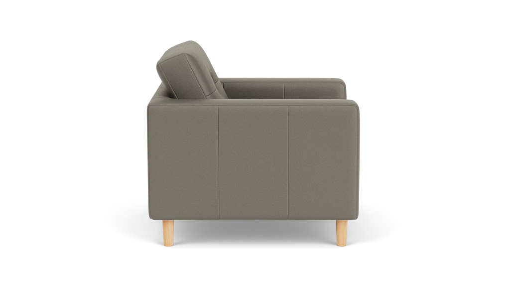 Solo Fauteuil - Rein Grey - Pattes en chêne