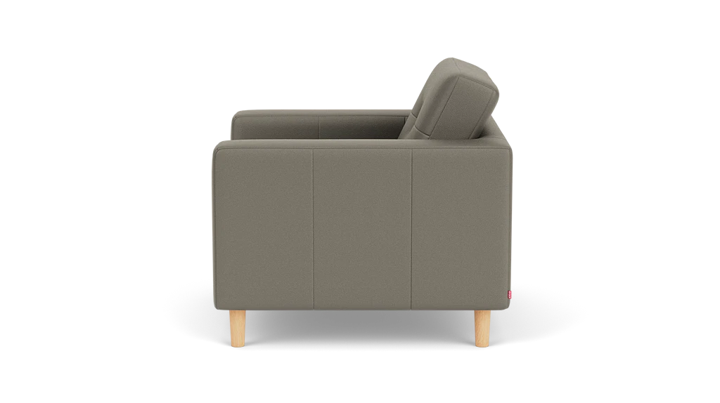 Solo Fauteuil - Rein Grey - Pattes en chêne