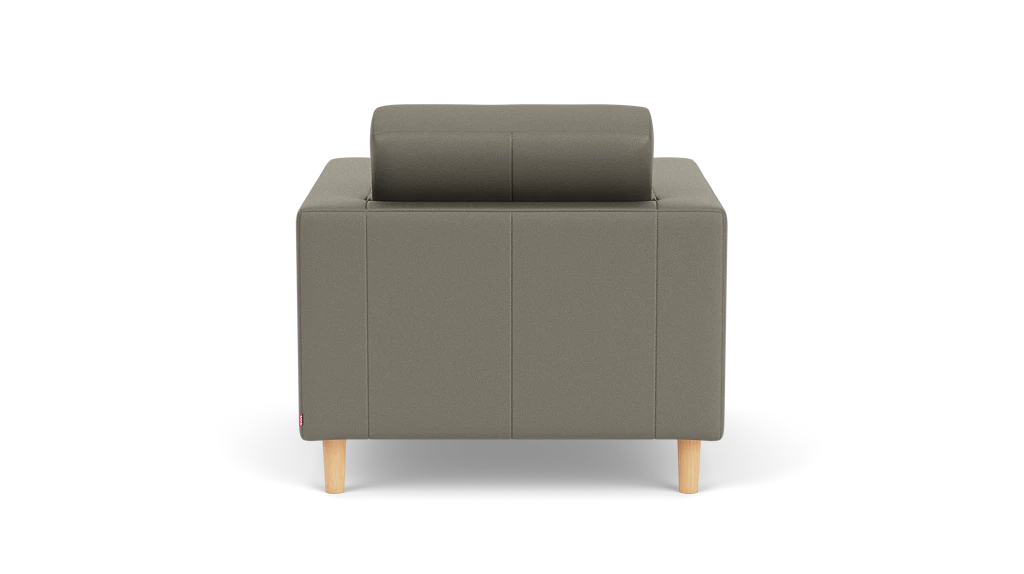 Solo Fauteuil - Rein Grey - Pattes en chêne