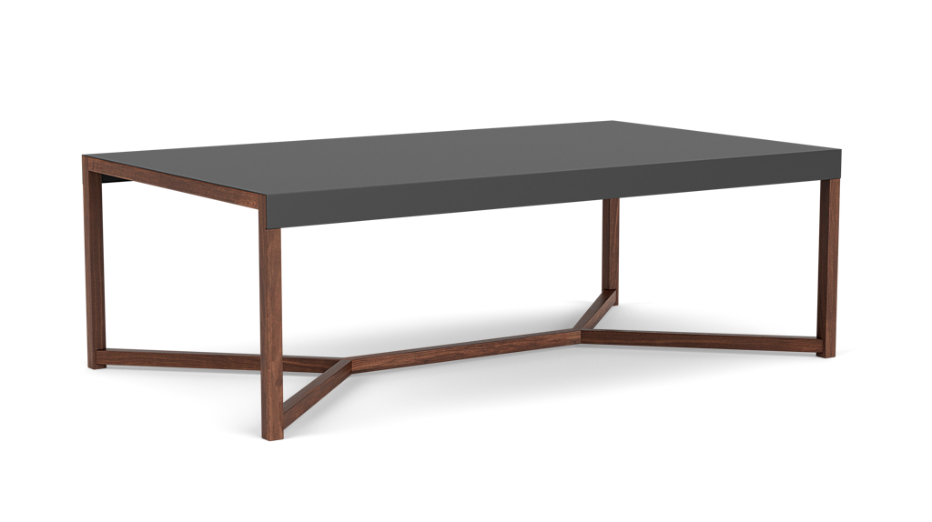 Table basse Trivia - Charbon/Noyer