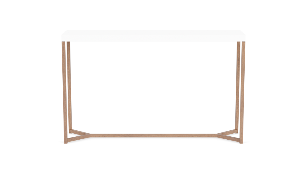 Trivia Console Table - White/Oak