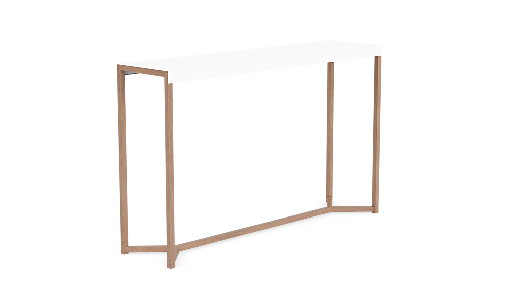Trivia Console Table - White/Oak
