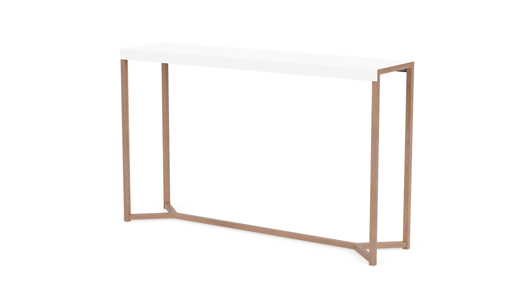 Trivia Console Table - White/Oak