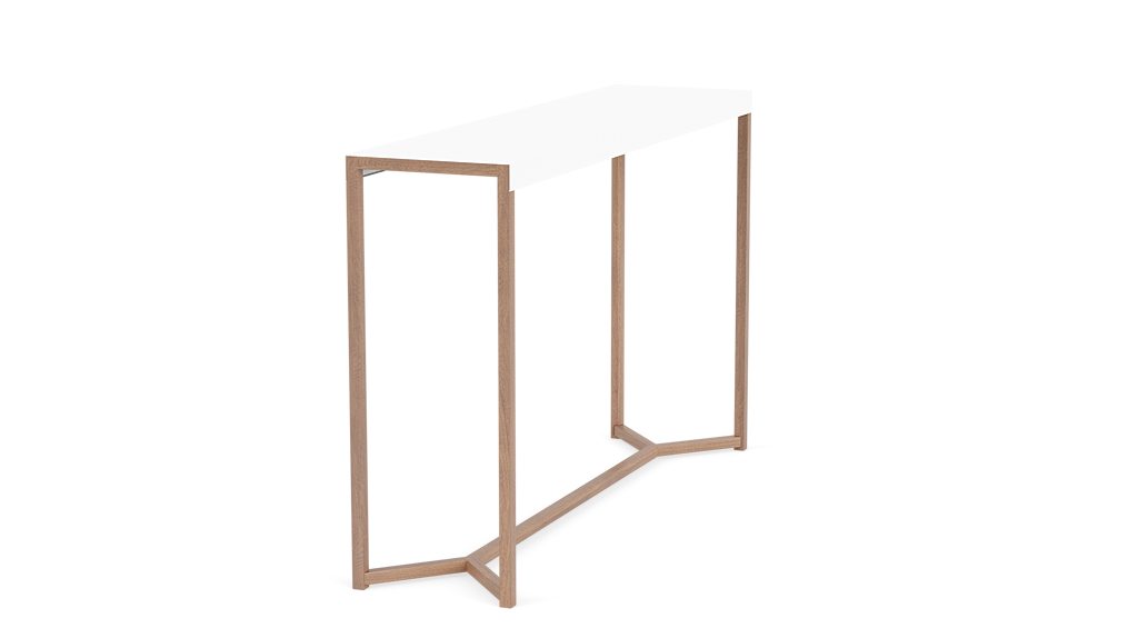 Trivia Console Table - White/Oak