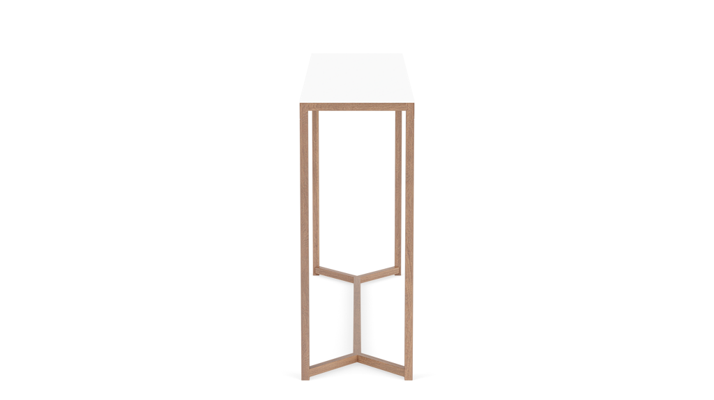 Trivia Console Table - White/Oak