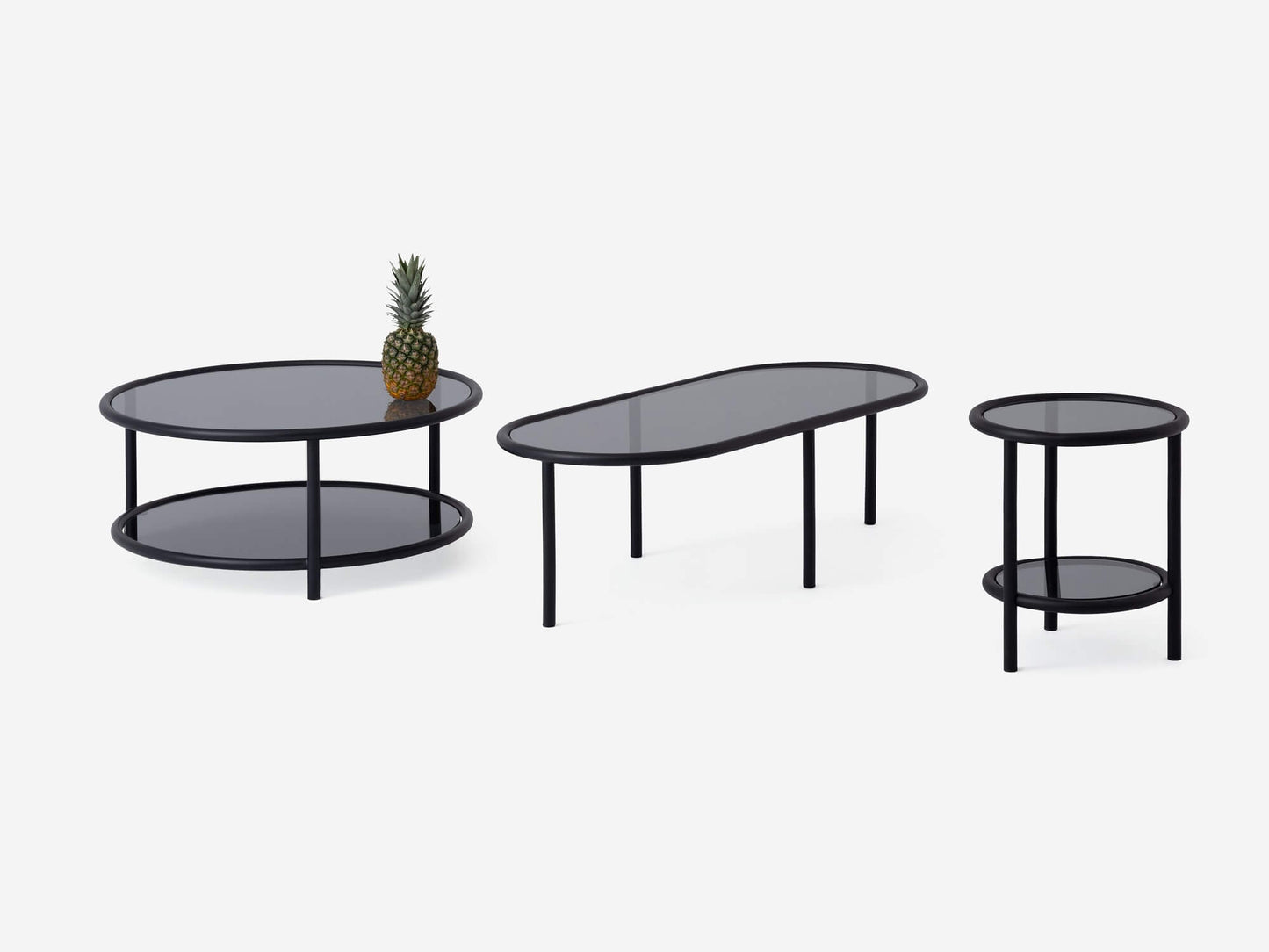Tubular Coffee Table - Oval - Stainless Steel group image - 4