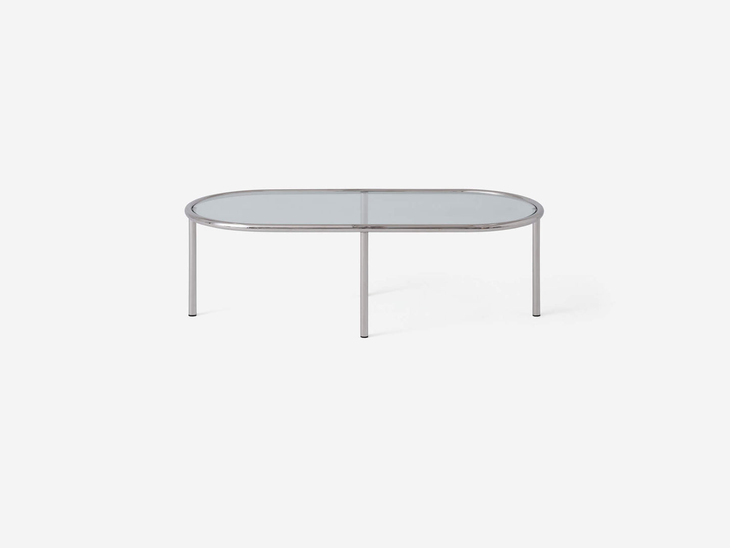Tubular Coffee Table - Oval - Stainless Steel group image - 1