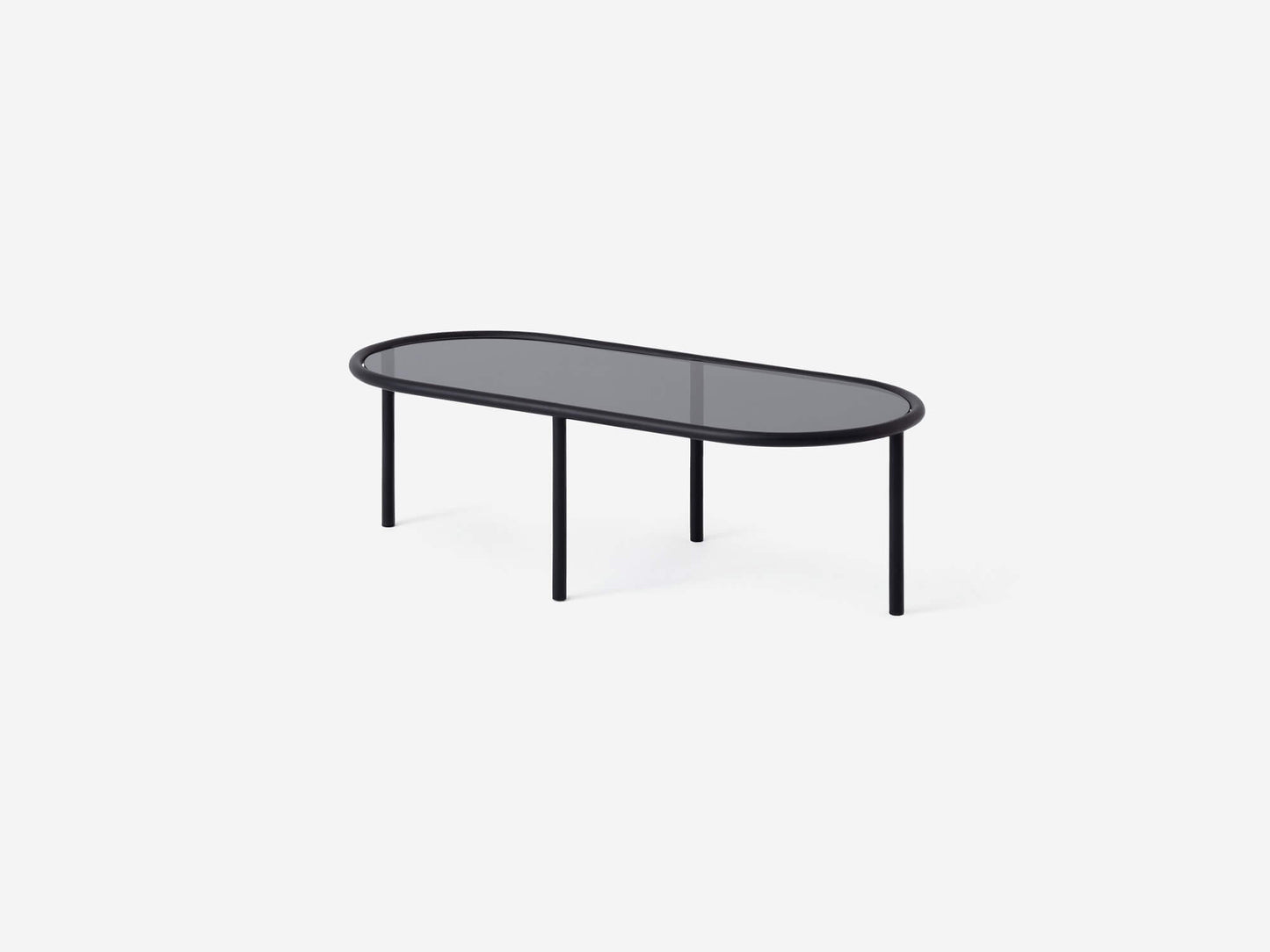 Tubular Coffee Table - Oval - Black group image - 2
