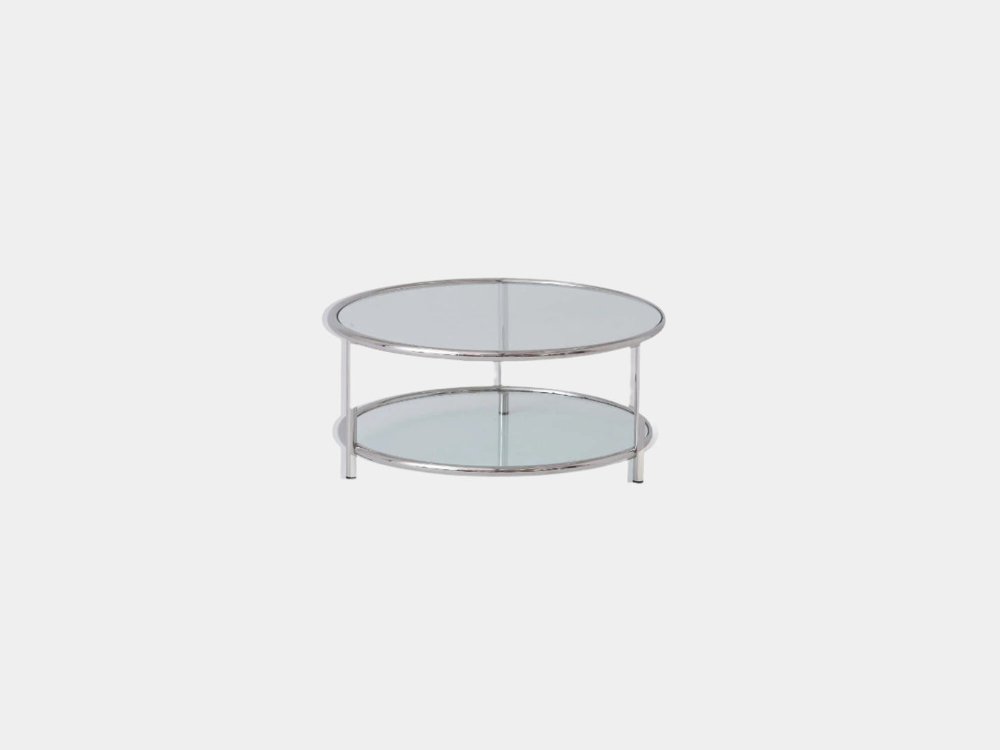 Tubular Coffee Table - Round - Stainless Steel group image - 1