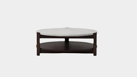 Nostalgic Coffee Table - Round - Smoked Oak group image - 1