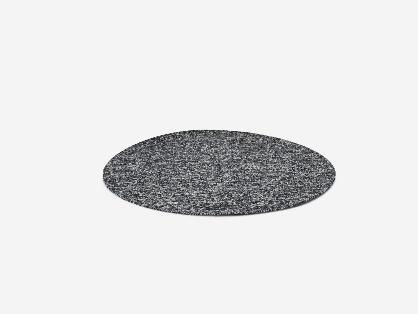 Slub Round Rug - Dark Grey group image - 2