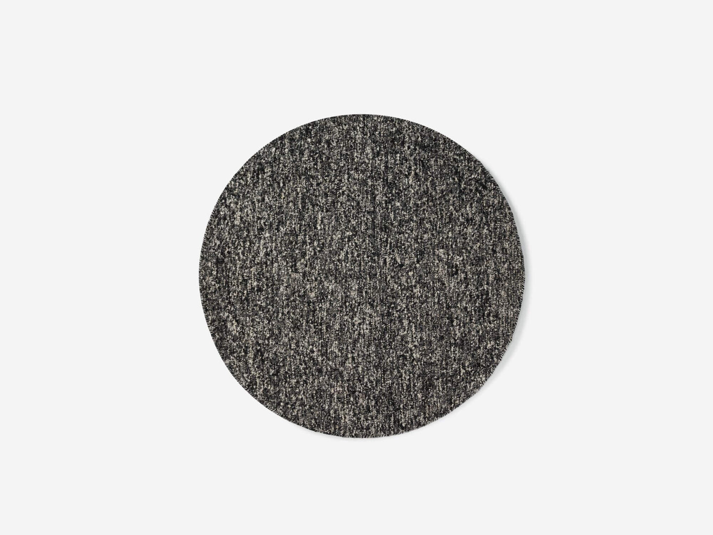 Slub Round Rug - Dark Grey group image - 1