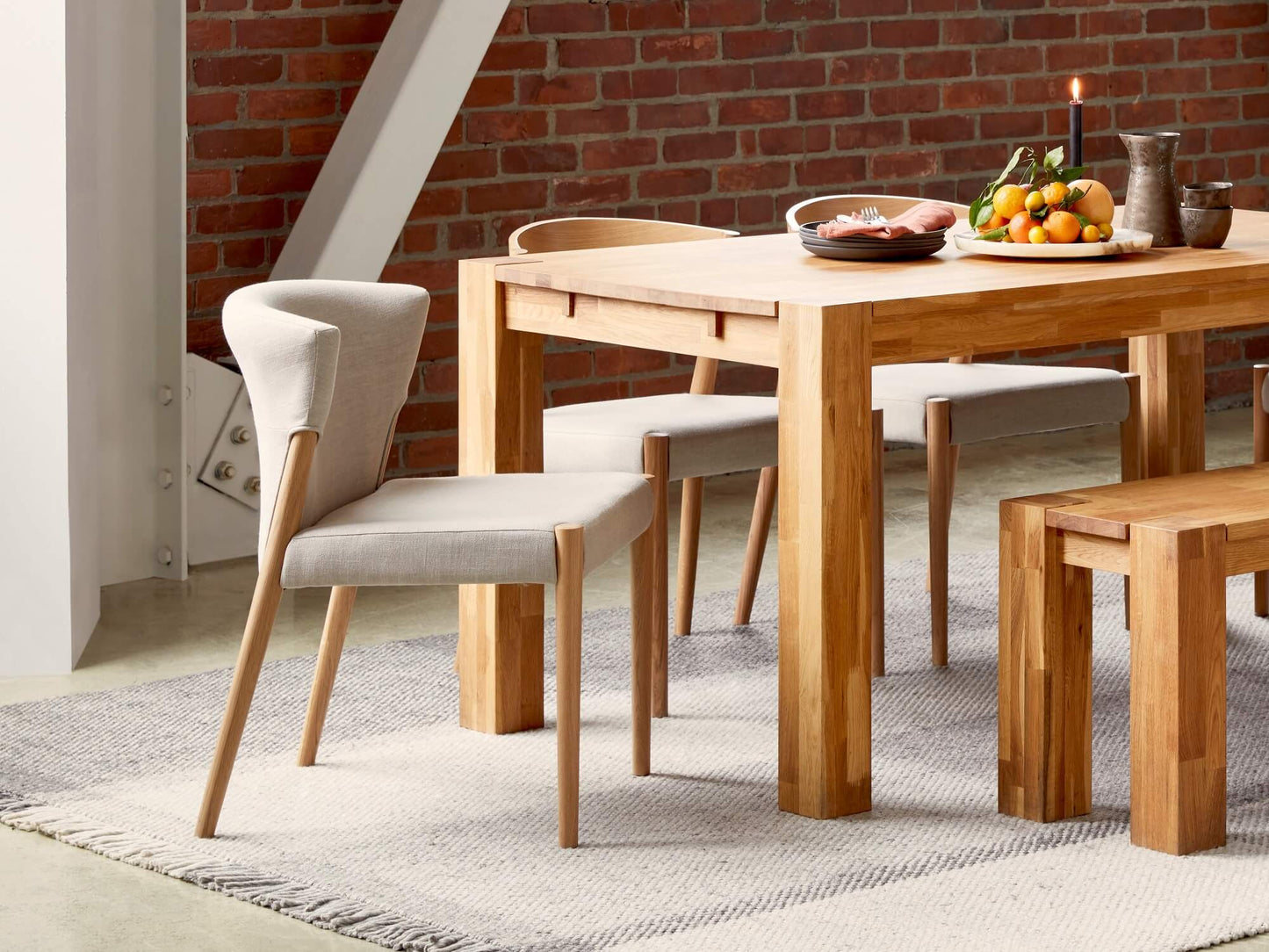 Wren Dining Chair - Wood Back - Walnut lifestyle image