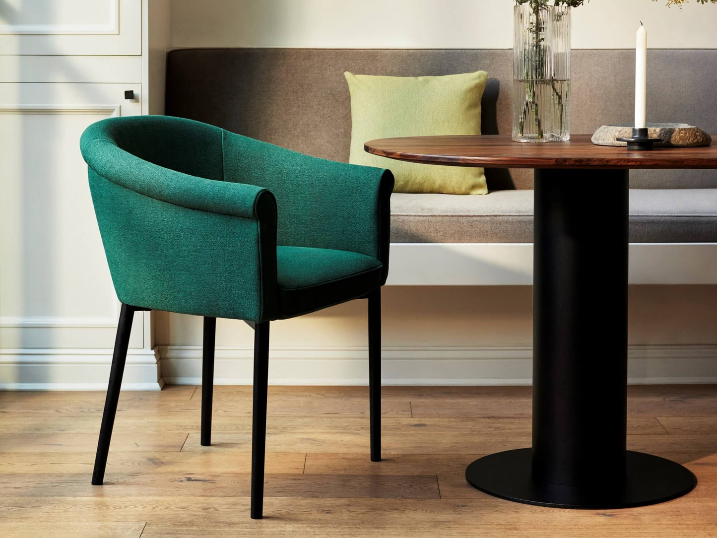 Slope Dining Chair - UPHOLSTERY - 70AL-FGRBLACKSTEEL lifestyle image