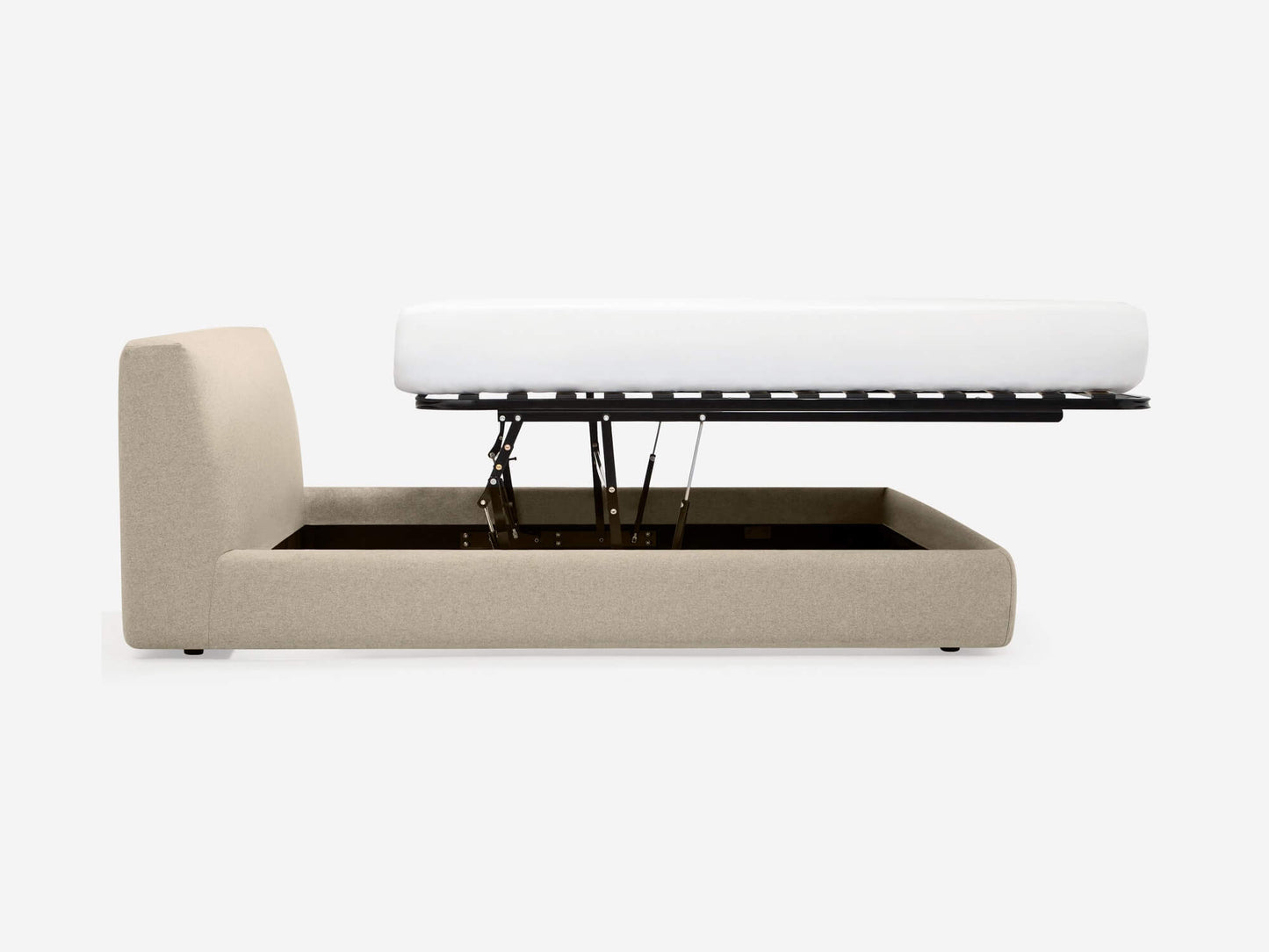 CELO STORAGE QUEEN BED - LANA SAND, DELUXE SLATS group image - 4
