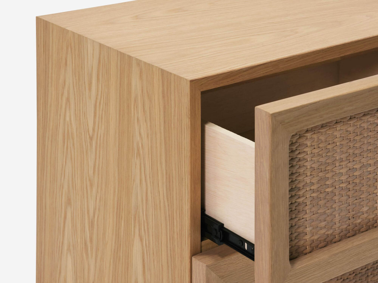 Stadium Double Drawer Nightstand - Oak group image - 6