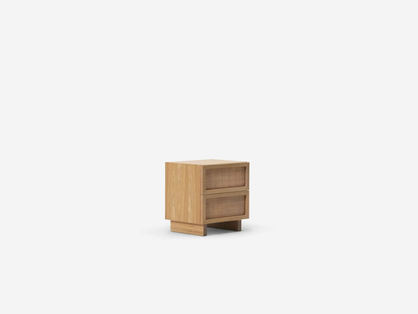 Stadium Double Drawer Nightstand - Oak group image - 2