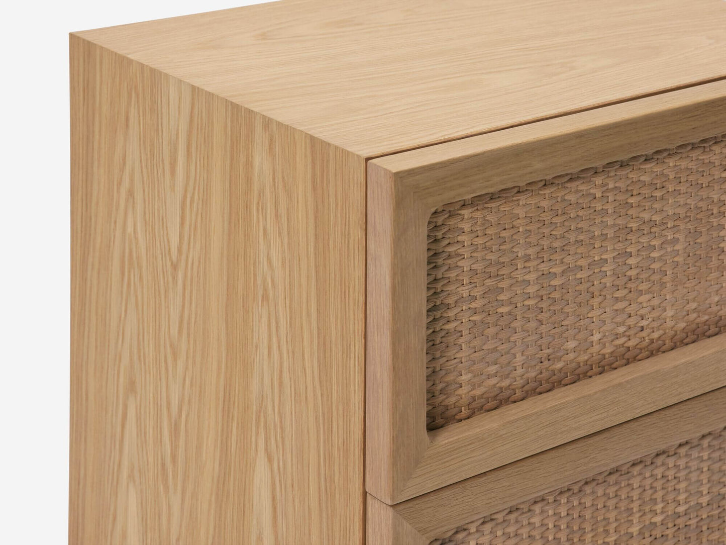 Stadium Double Drawer Nightstand - Oak group image - 5
