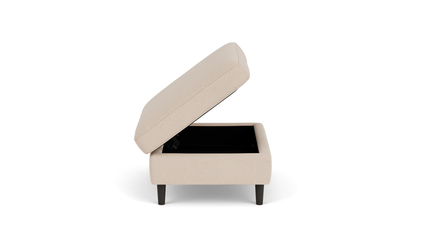 Oskar Storage Ottoman - Panama Natural - Black Legs Image - 6