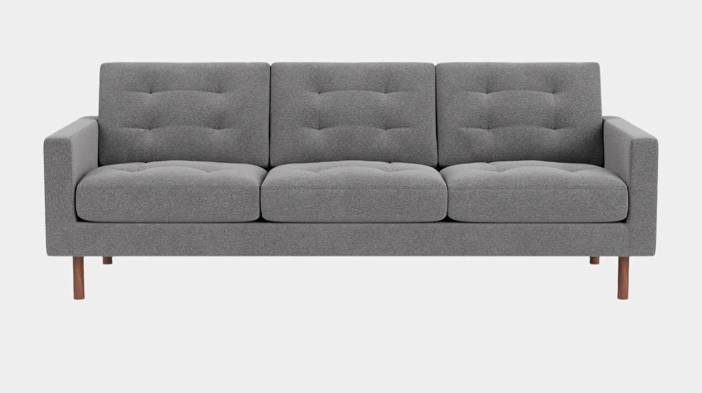 Joan Sofa - Mila Grey, Walnut legs Image - 1