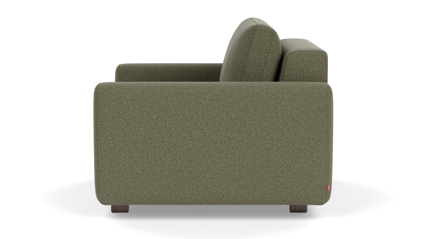 Reva Storage Chair - Ola Forest - Walnut leg Image - 4