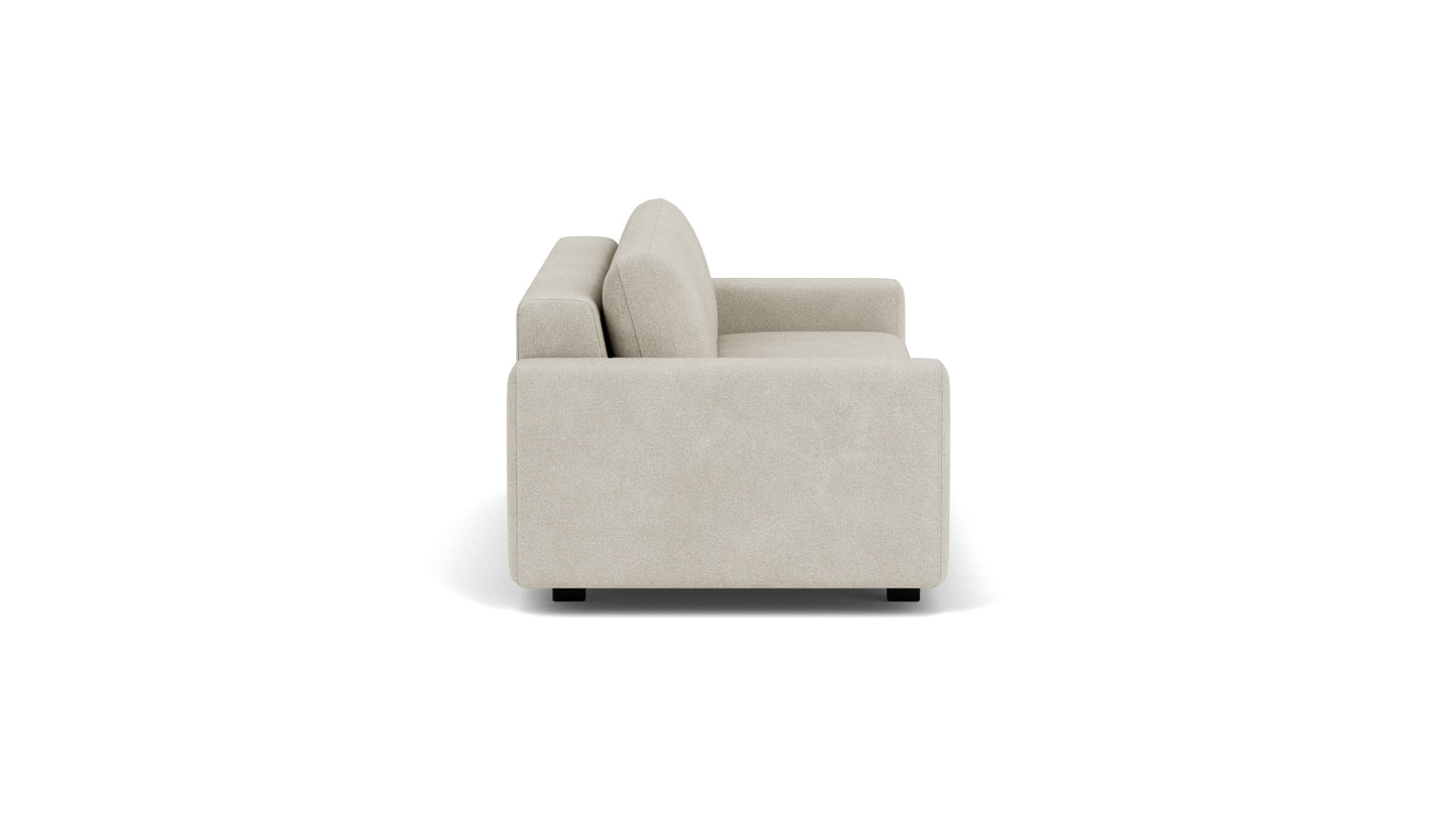 Reva Sleeper Sofa - Ava Cloud, Black Ash Legs Image - 2