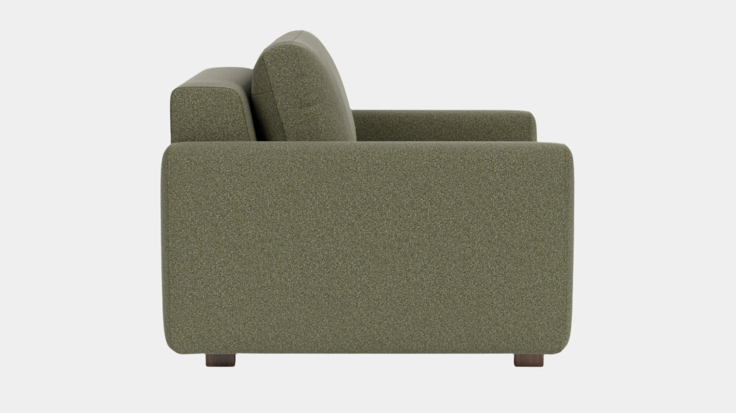 Reva Storage Chair - Ola Forest - Walnut leg Image - 2