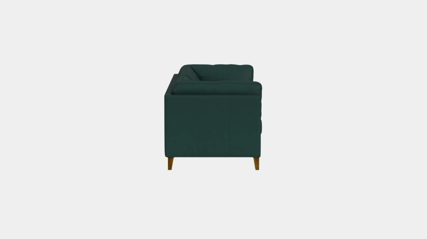 Salema Sofa - Paloma Deep Green Leather -java Image - 2